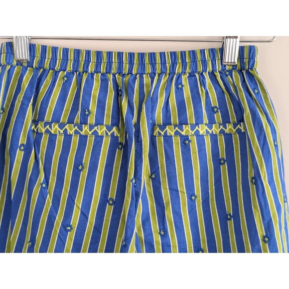 Nimo with Love Womens XS Organic Cotton Pants Pockets Striped Embroidered Boho - Picture 6 of 8